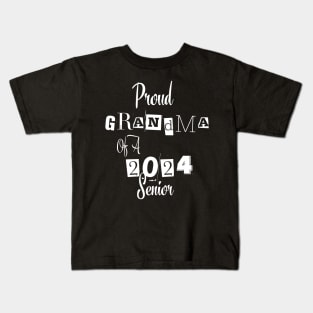 Proud Grandma Of A  2024 Senior Kids T-Shirt